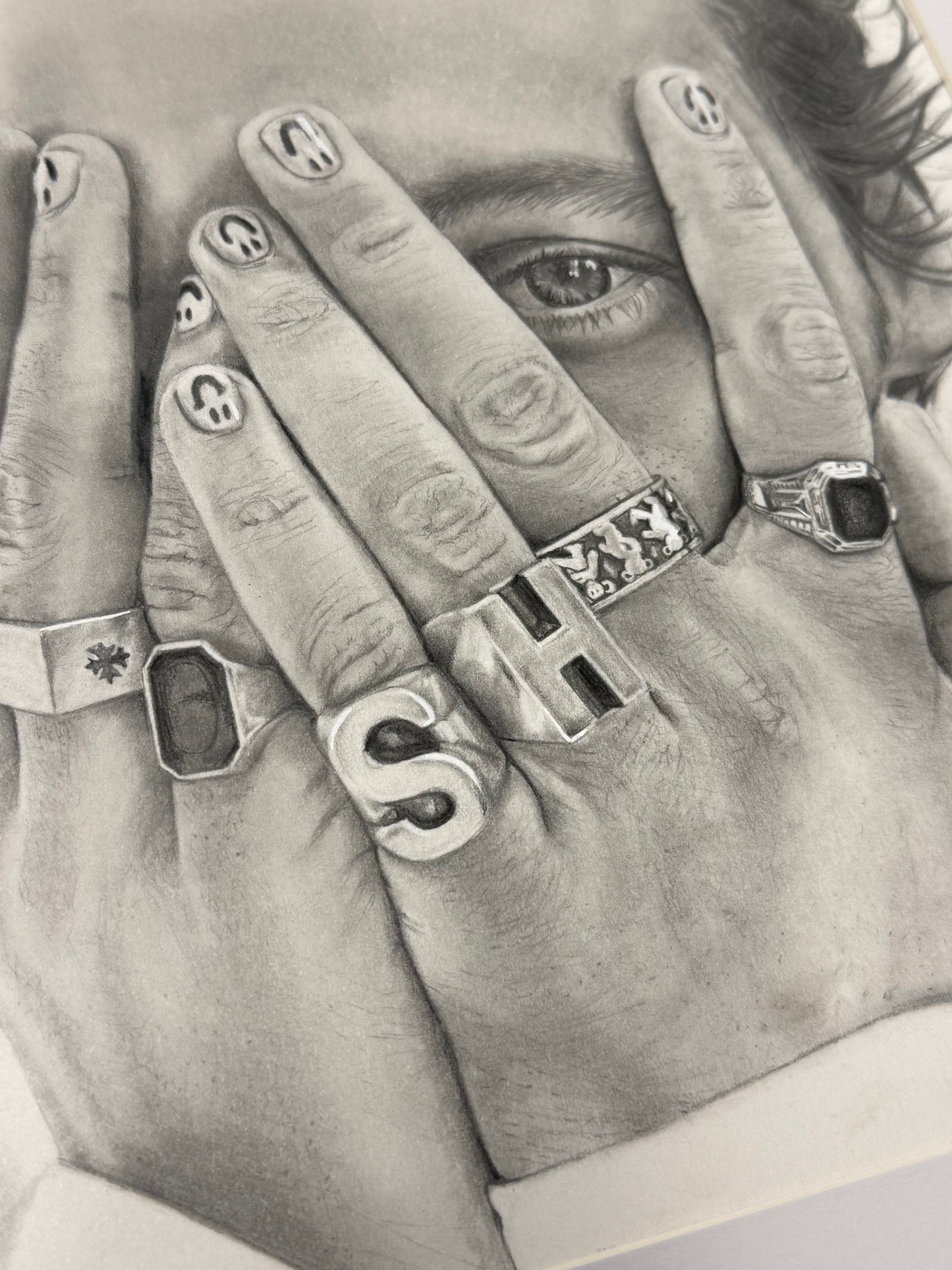 Contemporary Musician — Original Graphite Portrait (9″ × 12″)